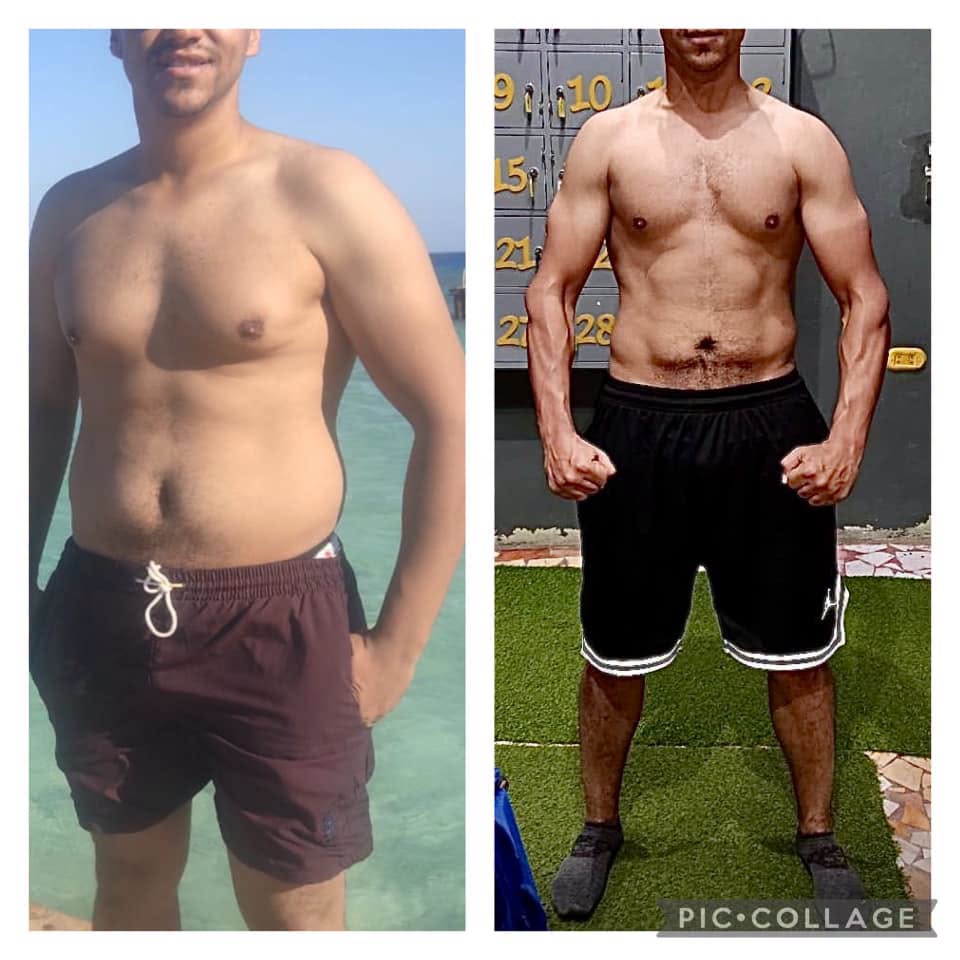 تحول أحد عملاء كوتش عز من خلال برنامج تدريب وتغذية مخصص 21