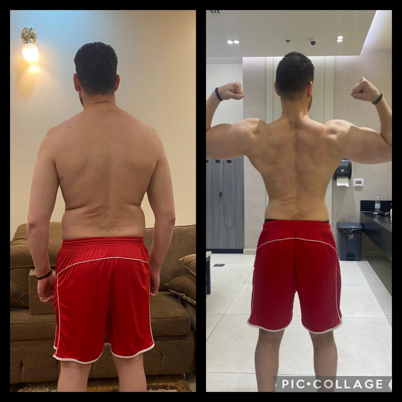 تحول أحد عملاء كوتش عز من خلال برنامج تدريب وتغذية مخصص 12